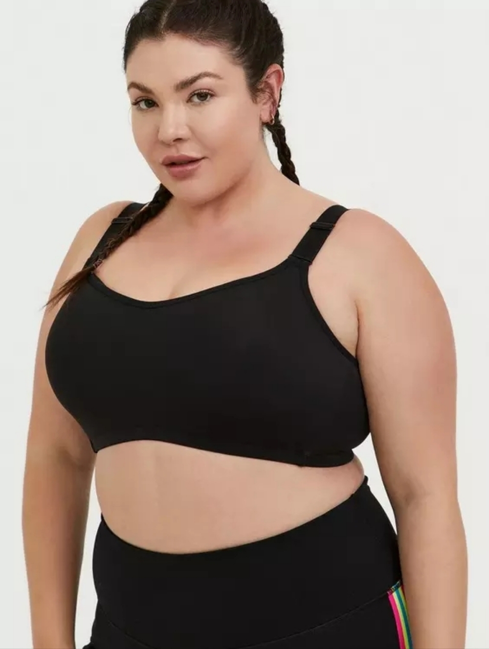 Torrid Active Black Wireless Wicking Sports Bra Sz 42DDD